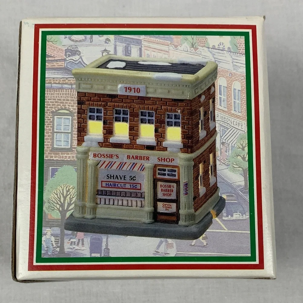 Bossie's Barber Shop Holiday Decor 1993 Vintage Christmas Decor Holiday